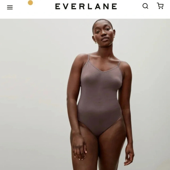 NWT EVERLANE Thong Bodysuit - Peppercorn XXS - Picture 2 of 10